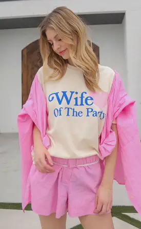 friday + saturday: wife of the party heart t shirt