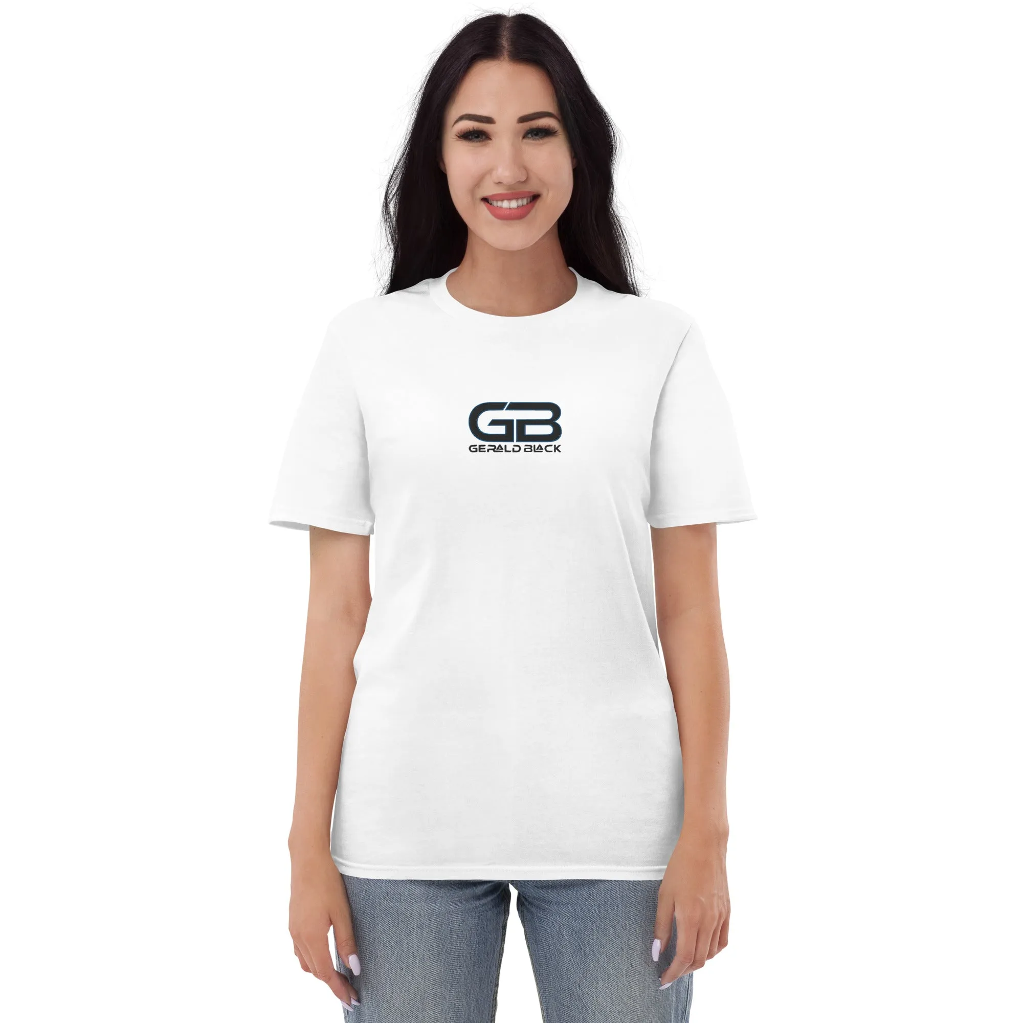 Gerald Black Embroidery Short-sleeve Statement T-Shirt for Unisex