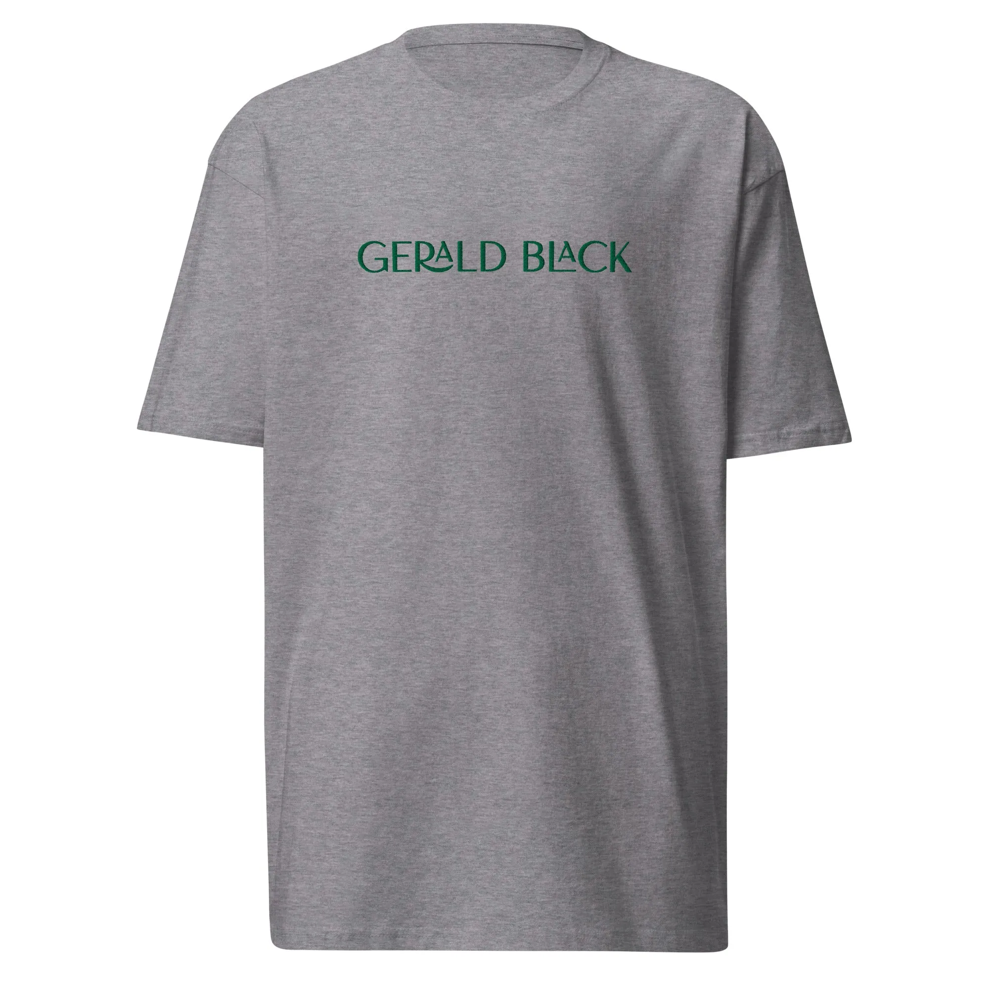 Gerald Black Premium Heavyweight Black Statement T-Shirt for Men KGN