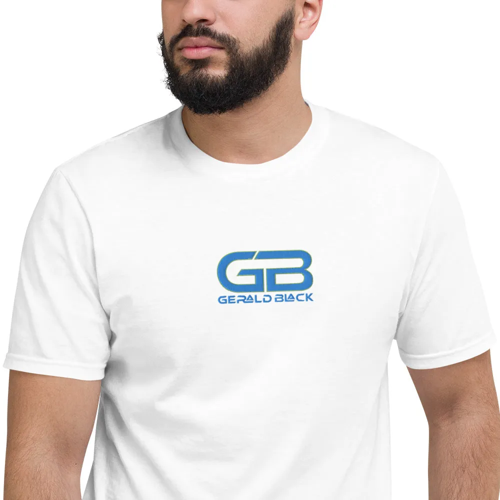 Gerald Black Short-sleeve Embroidery Statement T-Shirt for Unisex