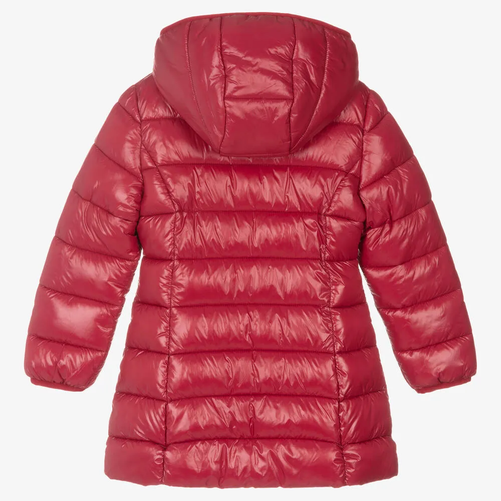 Girls Red Puffer Coat