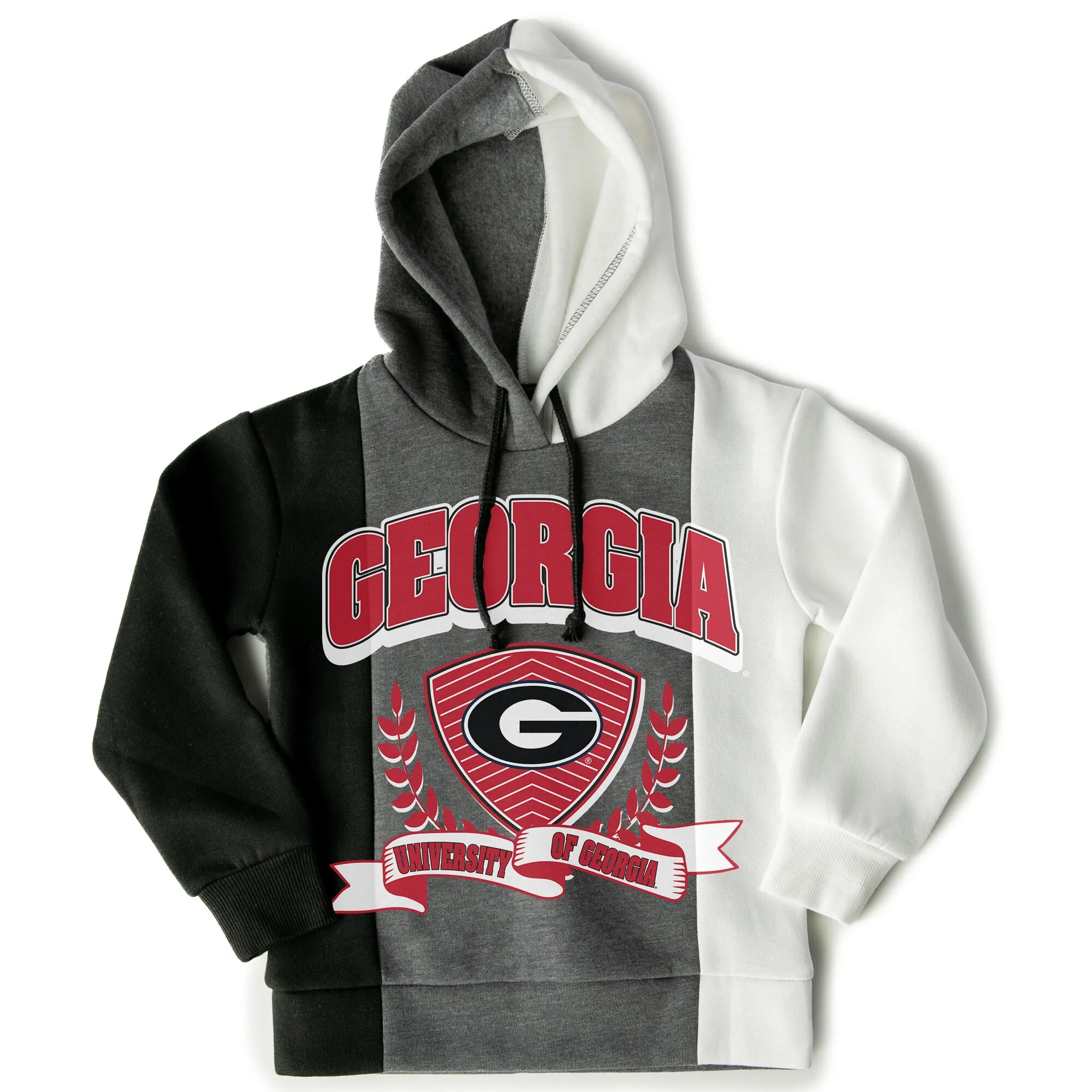 Girls Youth Gameday Couture  Black Georgia Bulldogs Hall Of Fame Color Block Pullover Hoodie