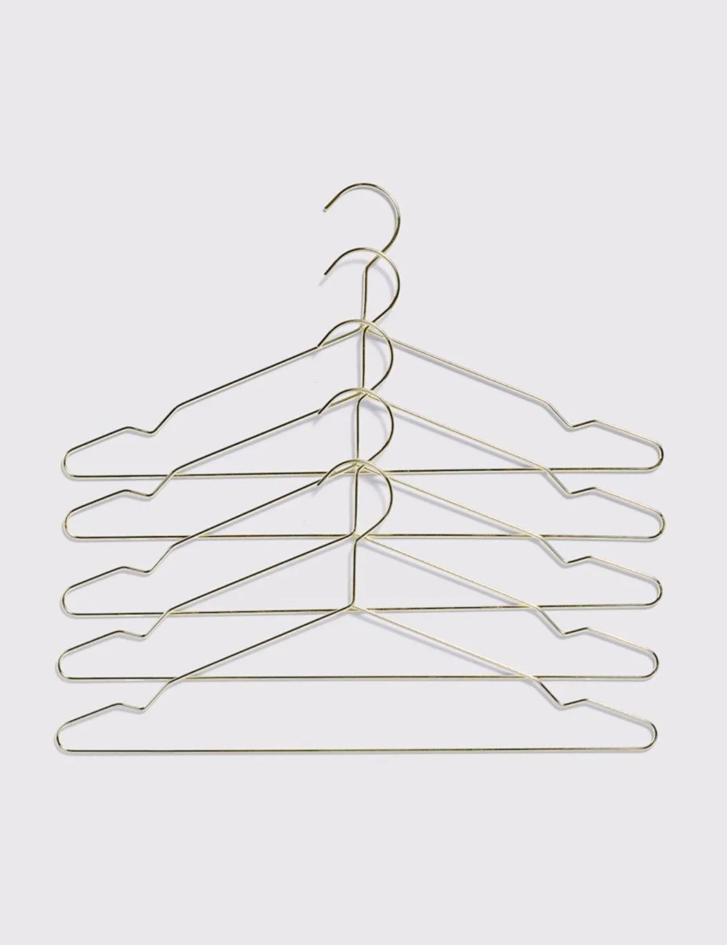 Hay Hang Coat Hangers Set of 5 - Brass