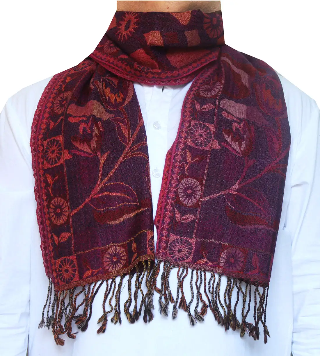 Indian Wool Jamawar Neck Mens Scarf Gift India Clothes