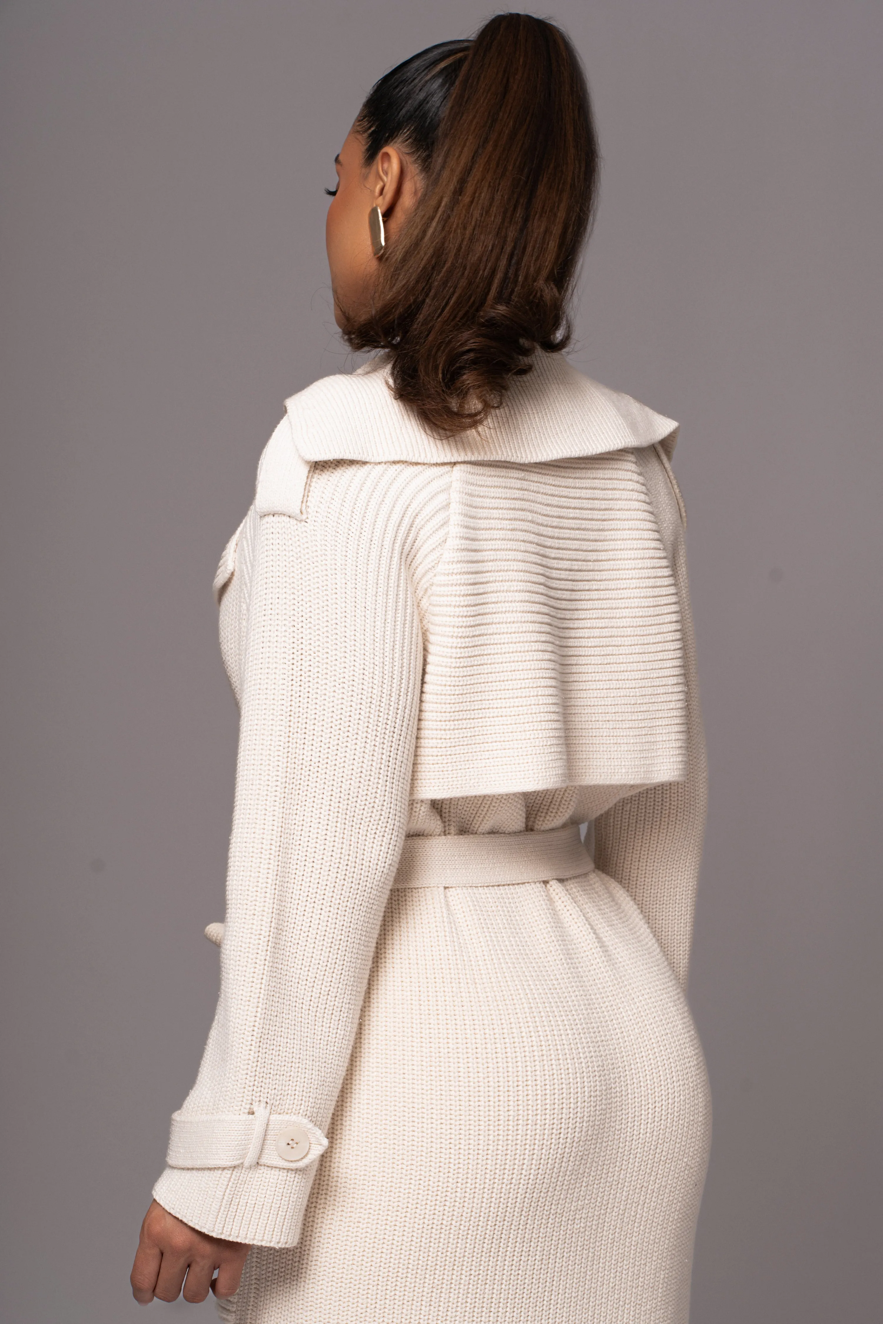 Ivory Maxinne Knit Coat