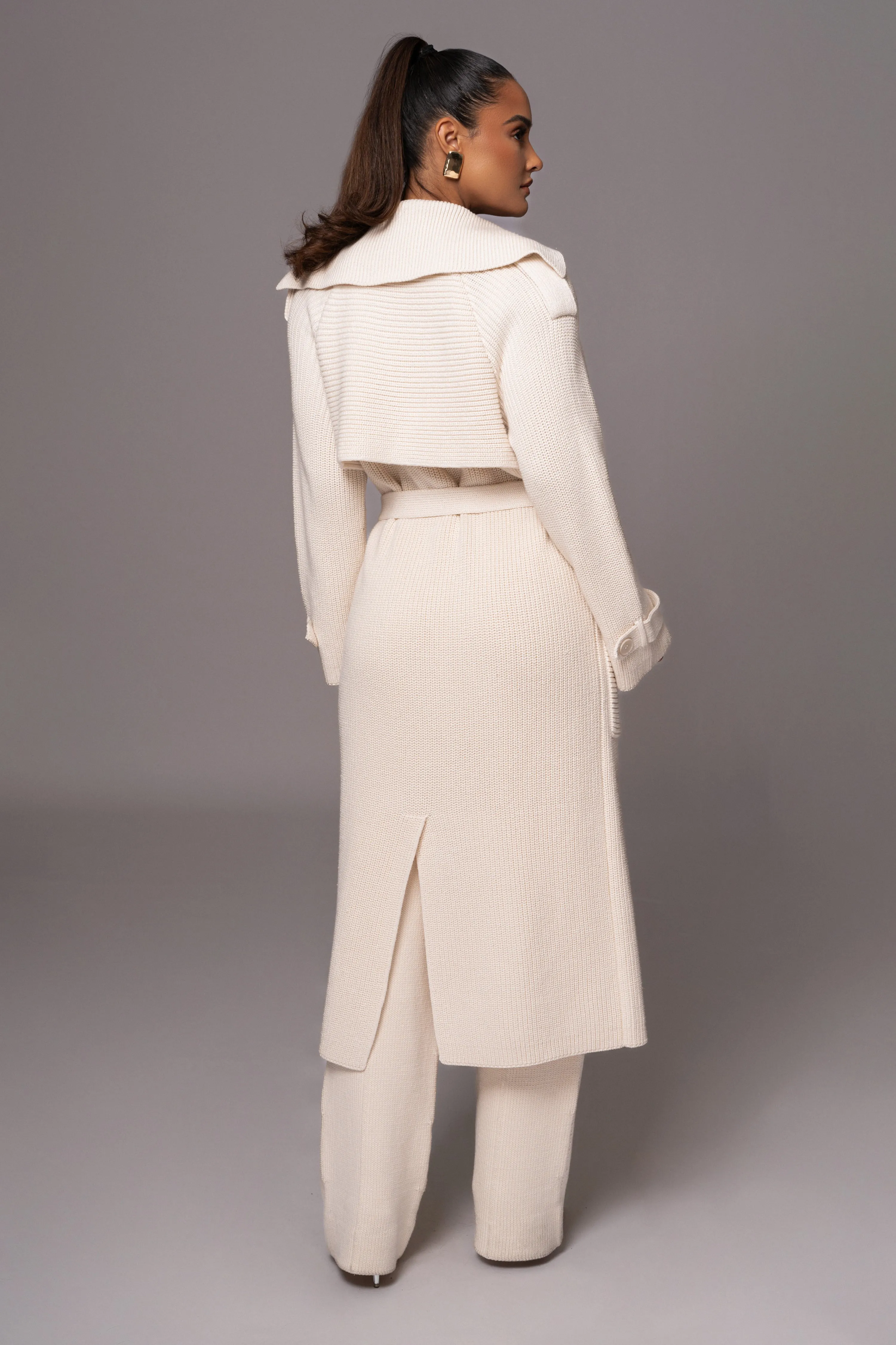 Ivory Maxinne Knit Coat