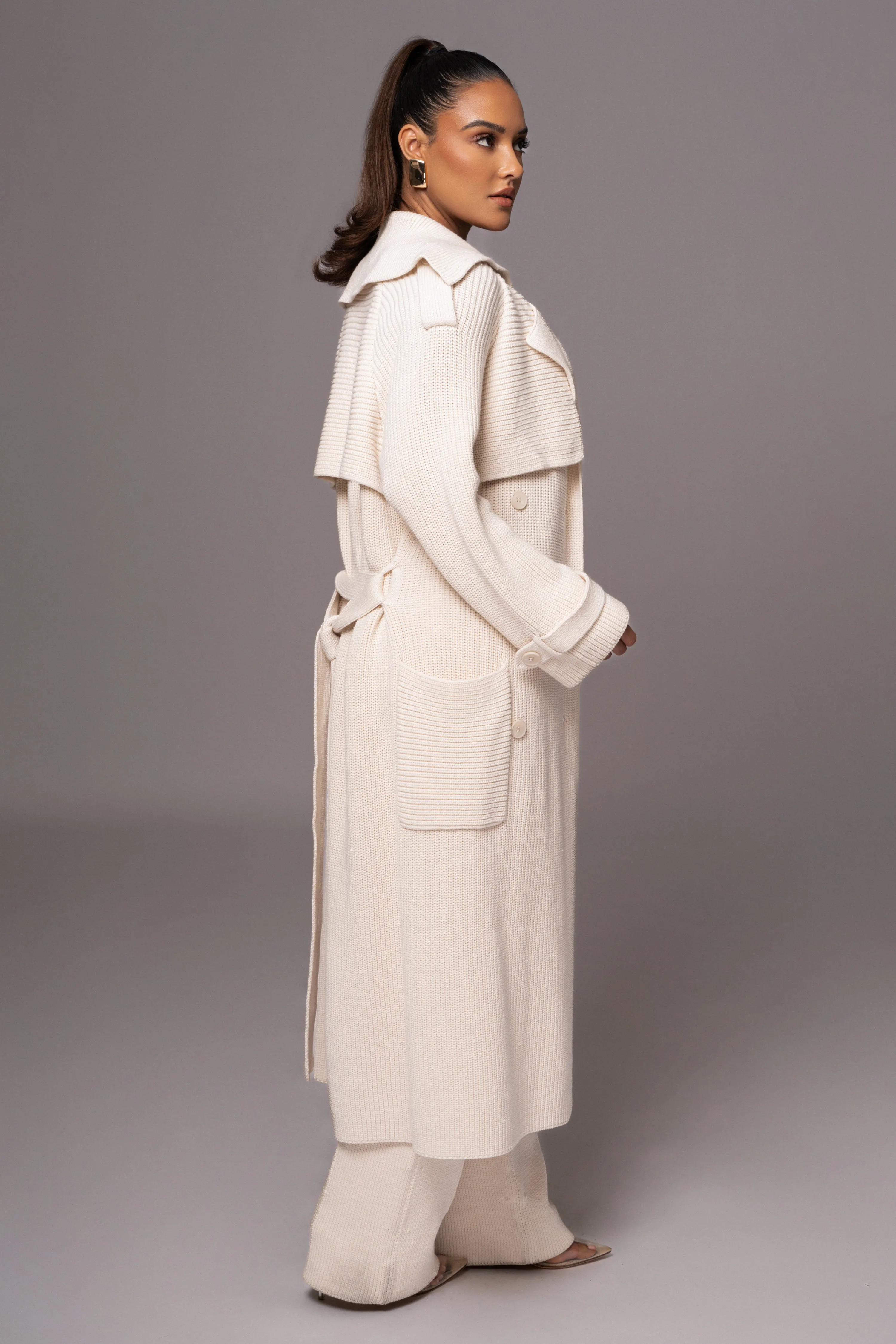 Ivory Maxinne Knit Coat