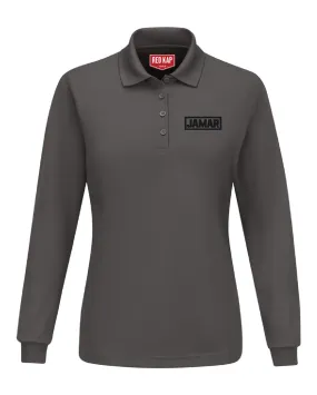 Jamar Service Team Women's Long Sleeve Performance Knit Polo