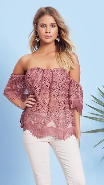 Lovers + Friends Life's A Beach Top Mauve