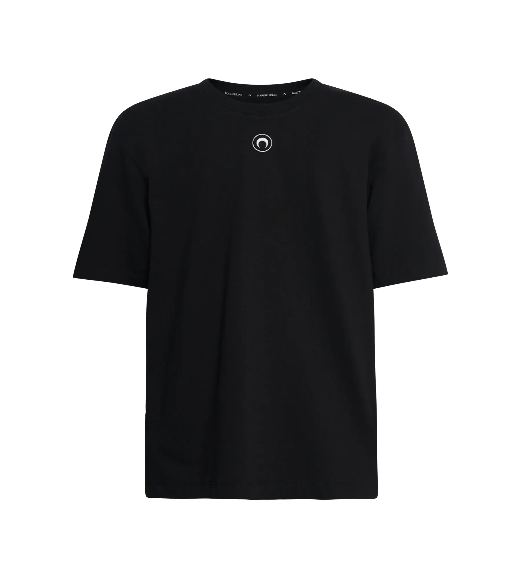 Marine Serre - T Shirt black uni en coton biologique