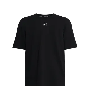 Marine Serre - T Shirt black uni en coton biologique