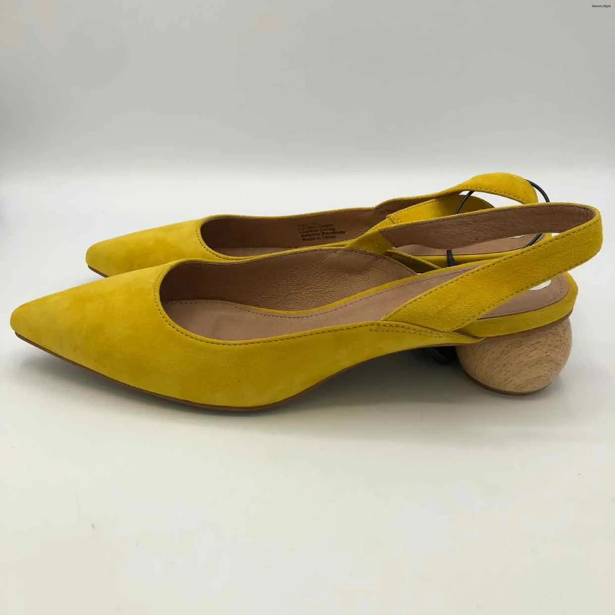 MATIKO Yellow Beige Suede Pointed Toe Heels Shoe Size 41 US: 10 Shoes