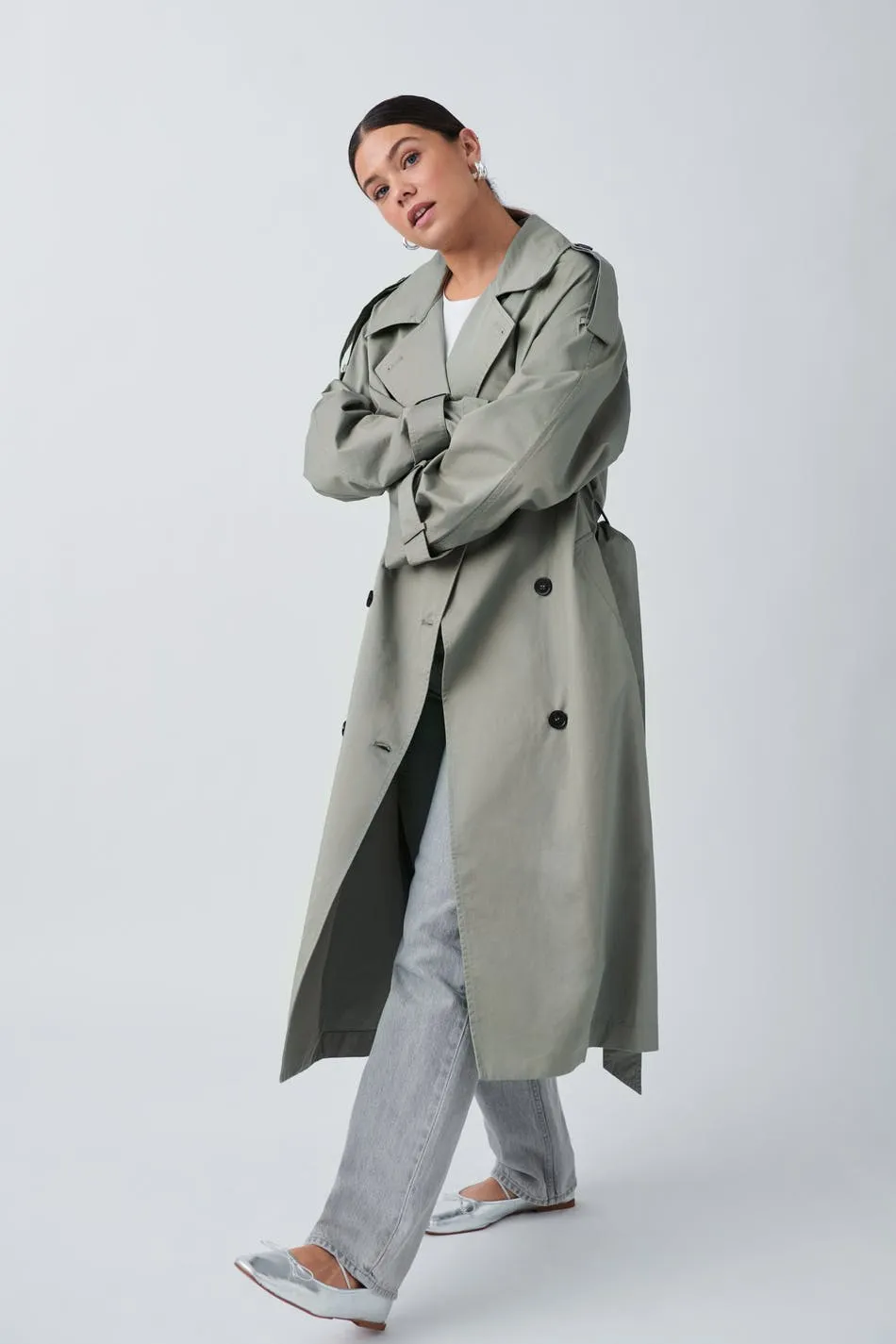 Maxi trench coat