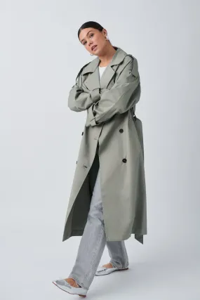 Maxi trench coat