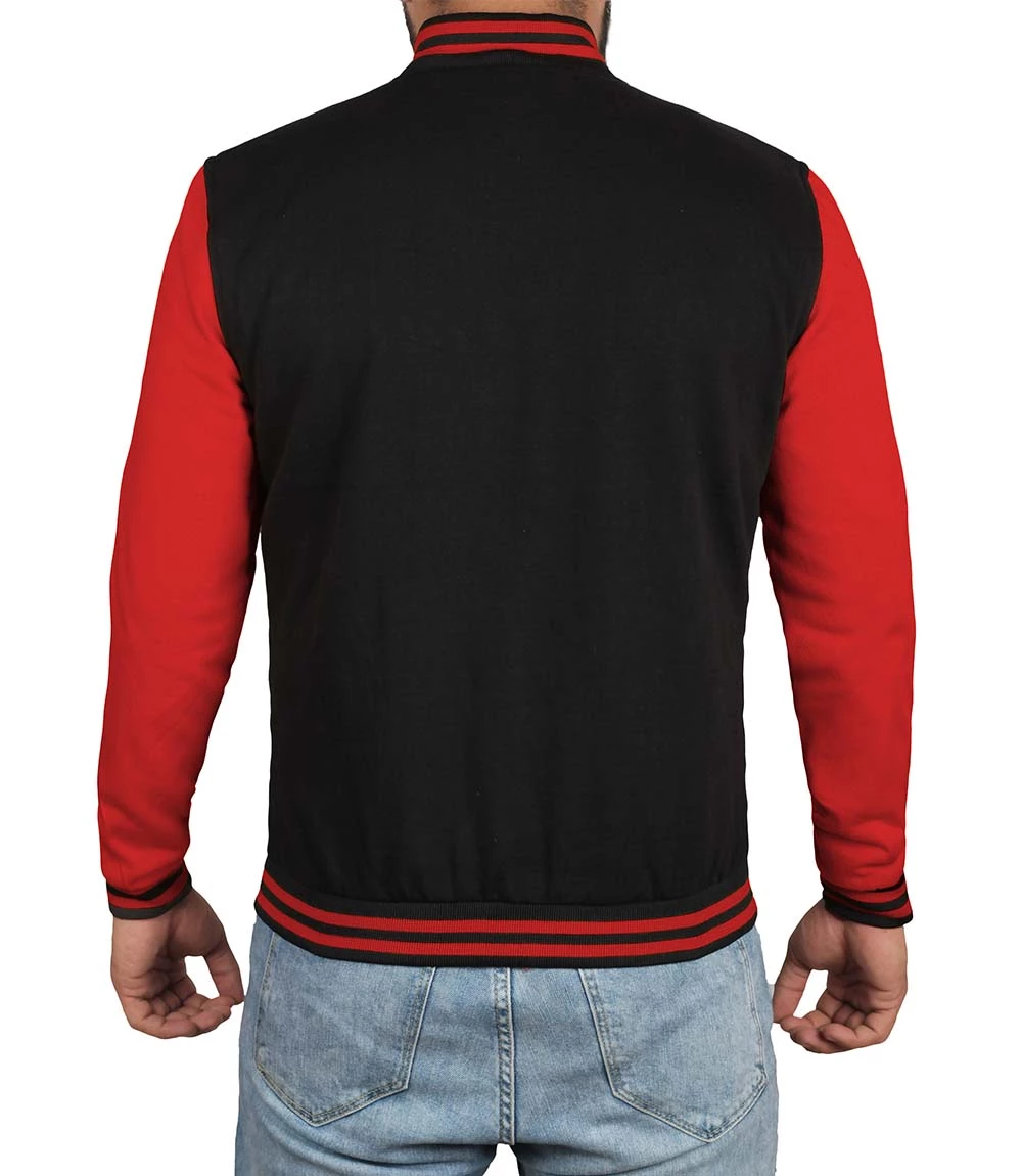 Men Baseball Red and Black Varsity Jacket - *Limited Stock*