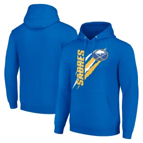 Men's Buffalo Sabres  Starter Royal Color Scratch Fleece Pullover Hoodie