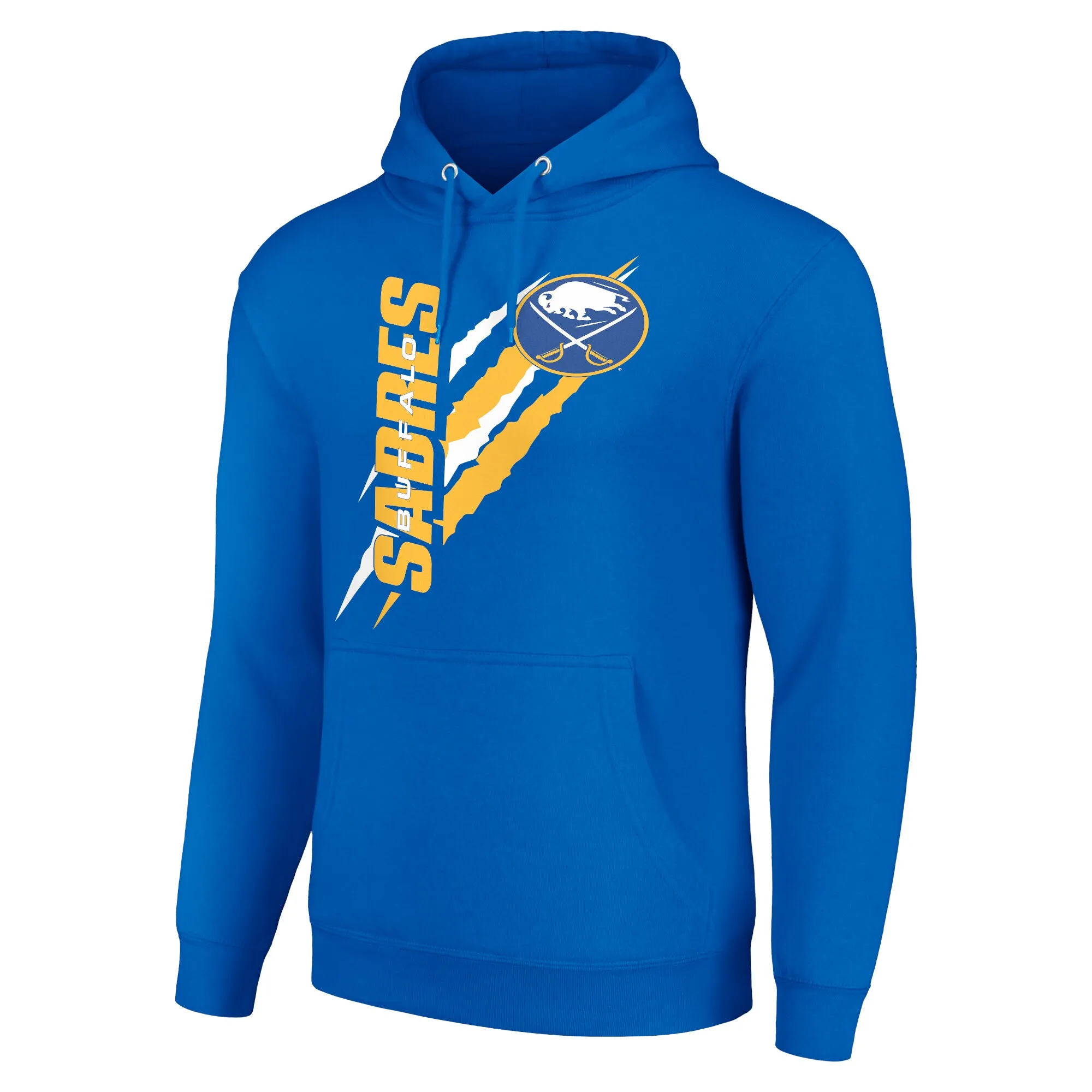 Men's Buffalo Sabres  Starter Royal Color Scratch Fleece Pullover Hoodie