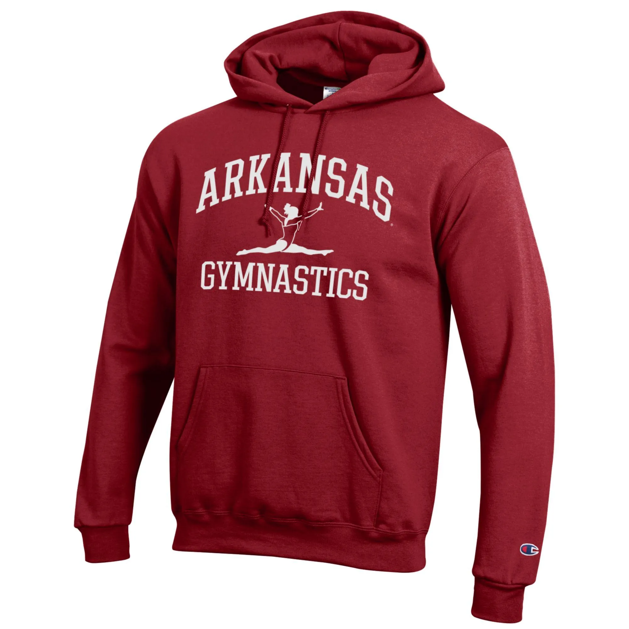 Men's Champion  Cardinal Arkansas Razorbacks Gymnastics Icon Powerblend Pullover Hoodie