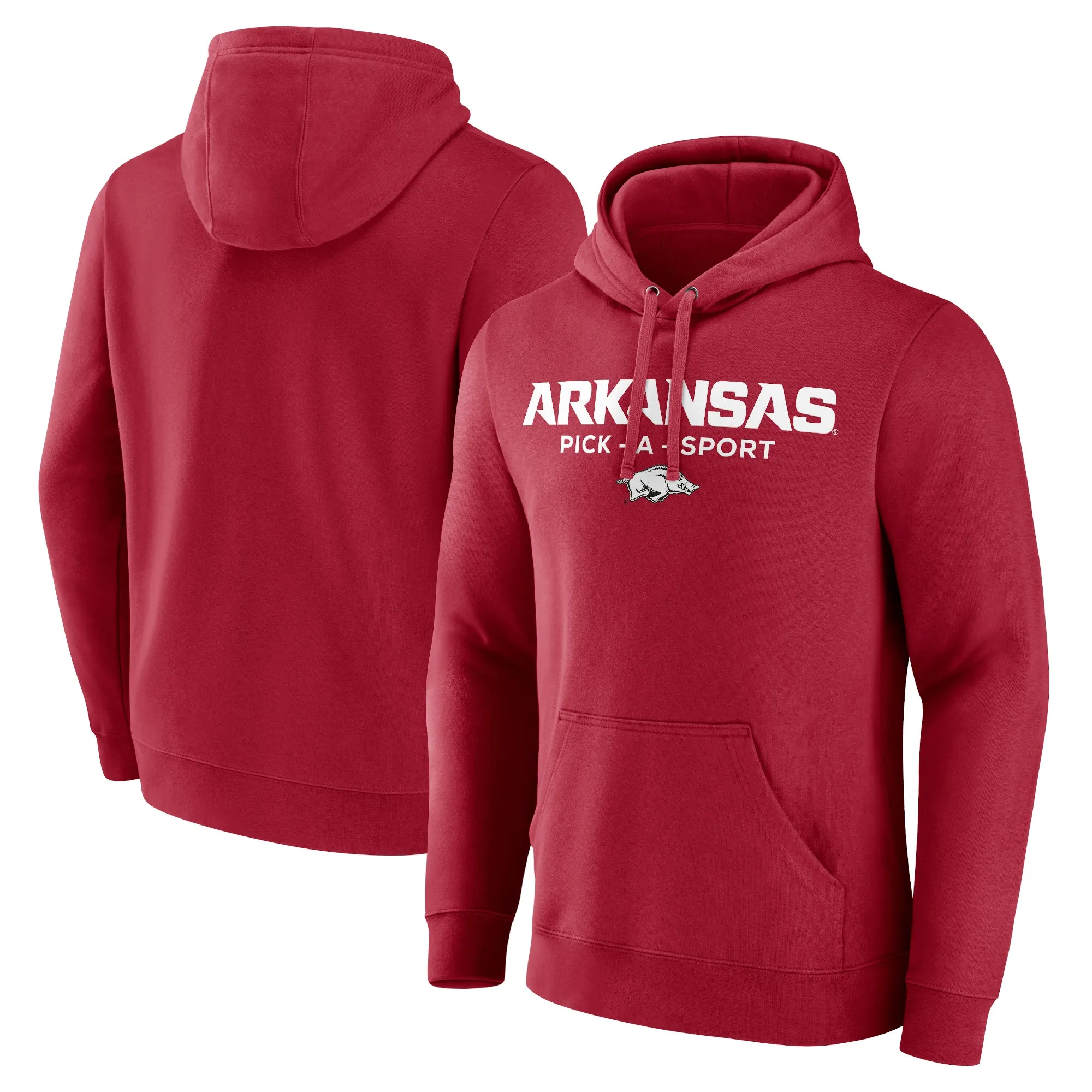 Men's Fanatics Cardinal Arkansas Razorbacks Authentic Pick-A-Sport Pullover Hoodie