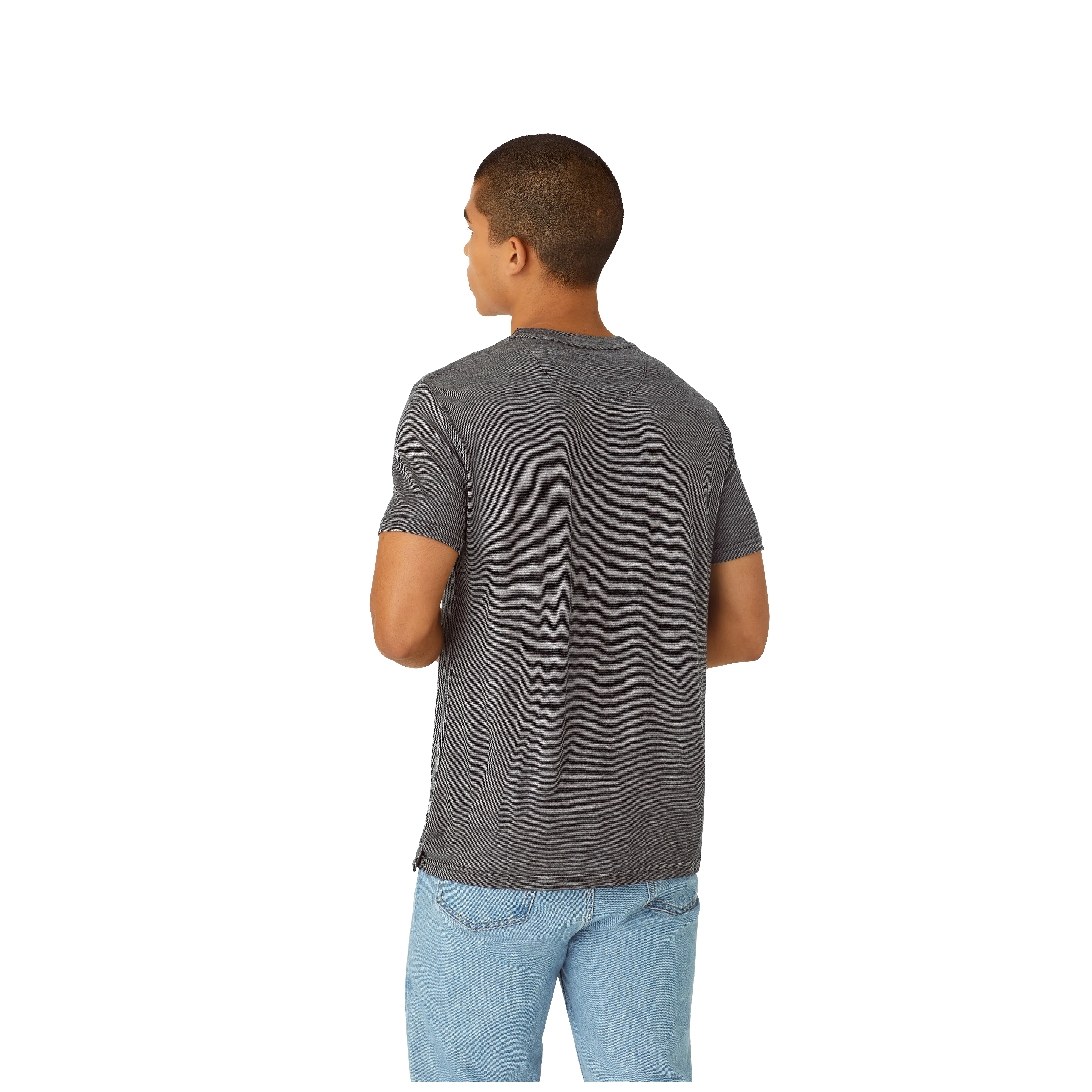 Men's Merino Wool Blend Crew Neck Short Sleeve T-Shirt 2-Pack