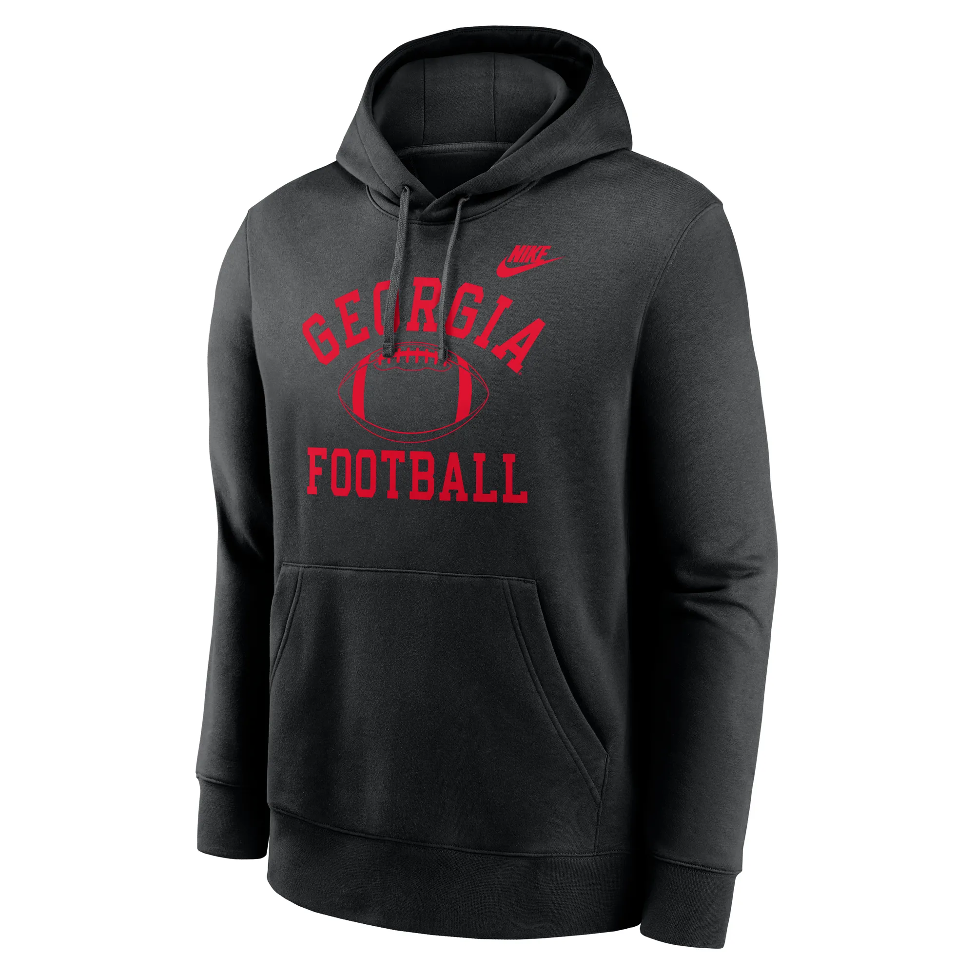 Men's Nike Black Georgia Bulldogs Legacy Football Icon Club Fleece Pullover Hoodie