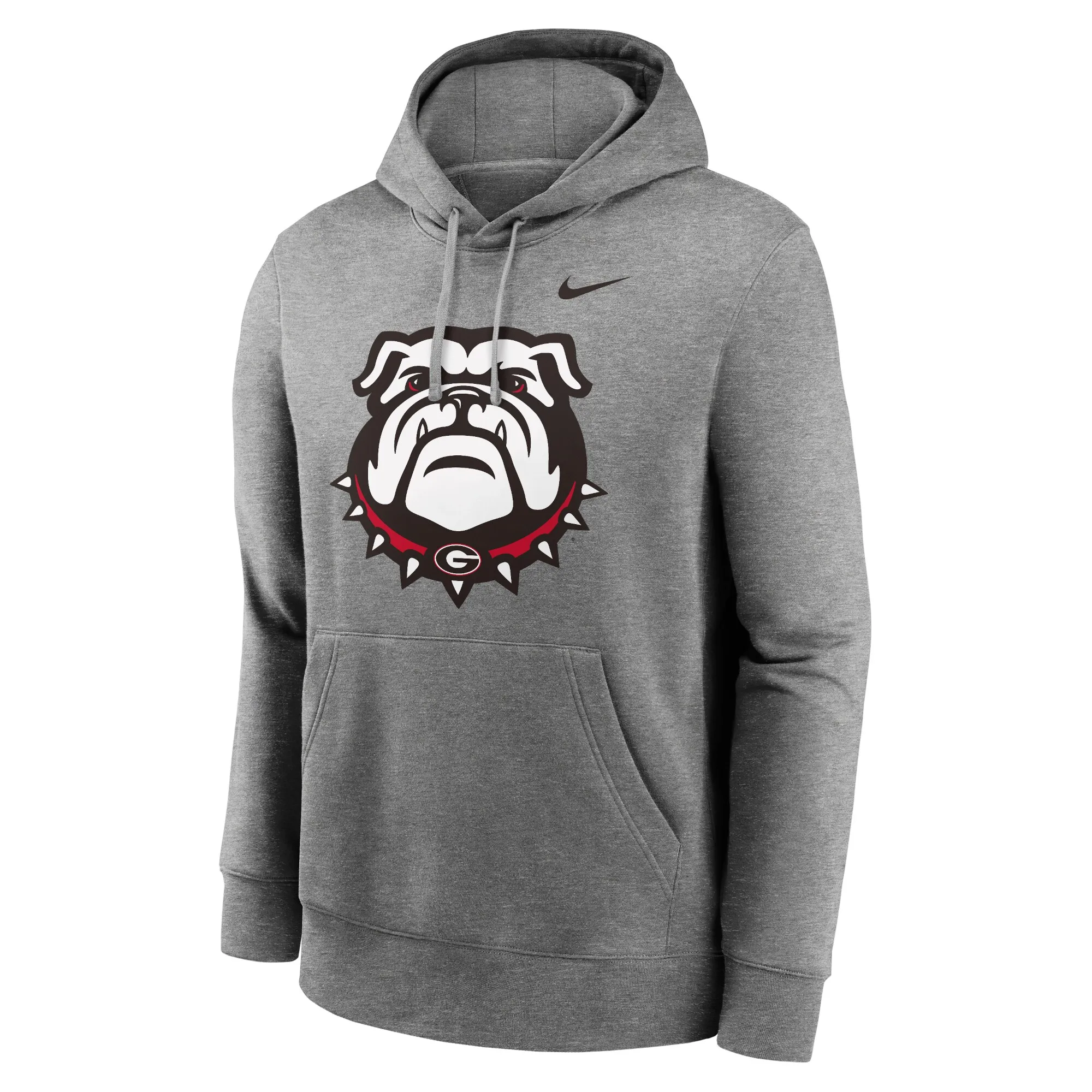 Men's Nike Heather Gray Georgia Bulldogs Primetime Alternate Logo Club Fleece Pullover Hoodie