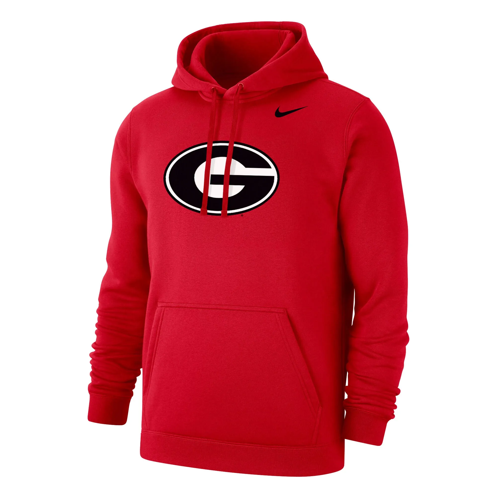 Men's Nike Red Georgia Bulldogs Primary Logo Club Pullover Hoodie