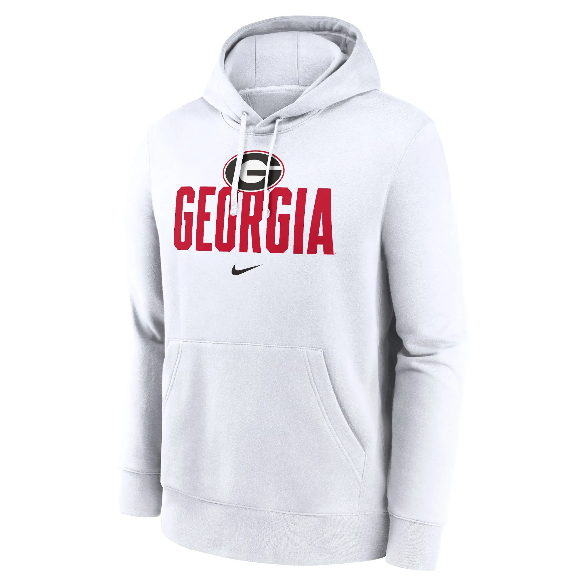 Men's Nike White Georgia Bulldogs Primetime Club Fleece Pullover Hoodie