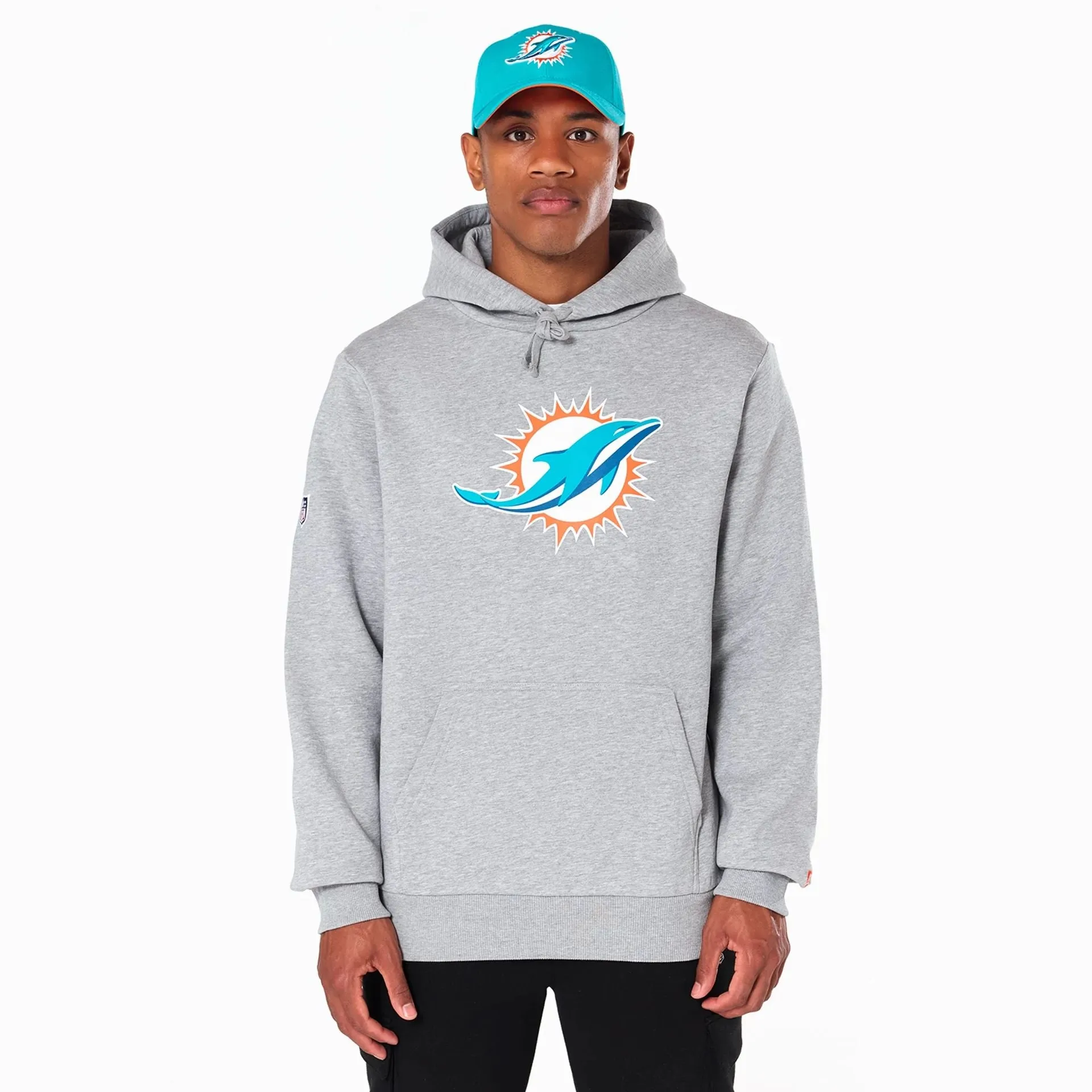 Miami Dolphins NFL Grey Pullover Hoodie