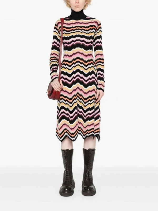 Missoni Color Block Knit Dress