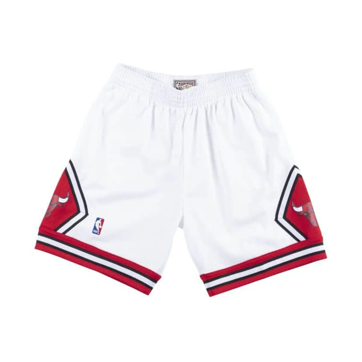 Mitchell & Ness Mens NBA Chicago Bulls Swingman Shorts SMSHCP18151-CBUWHIT97 White