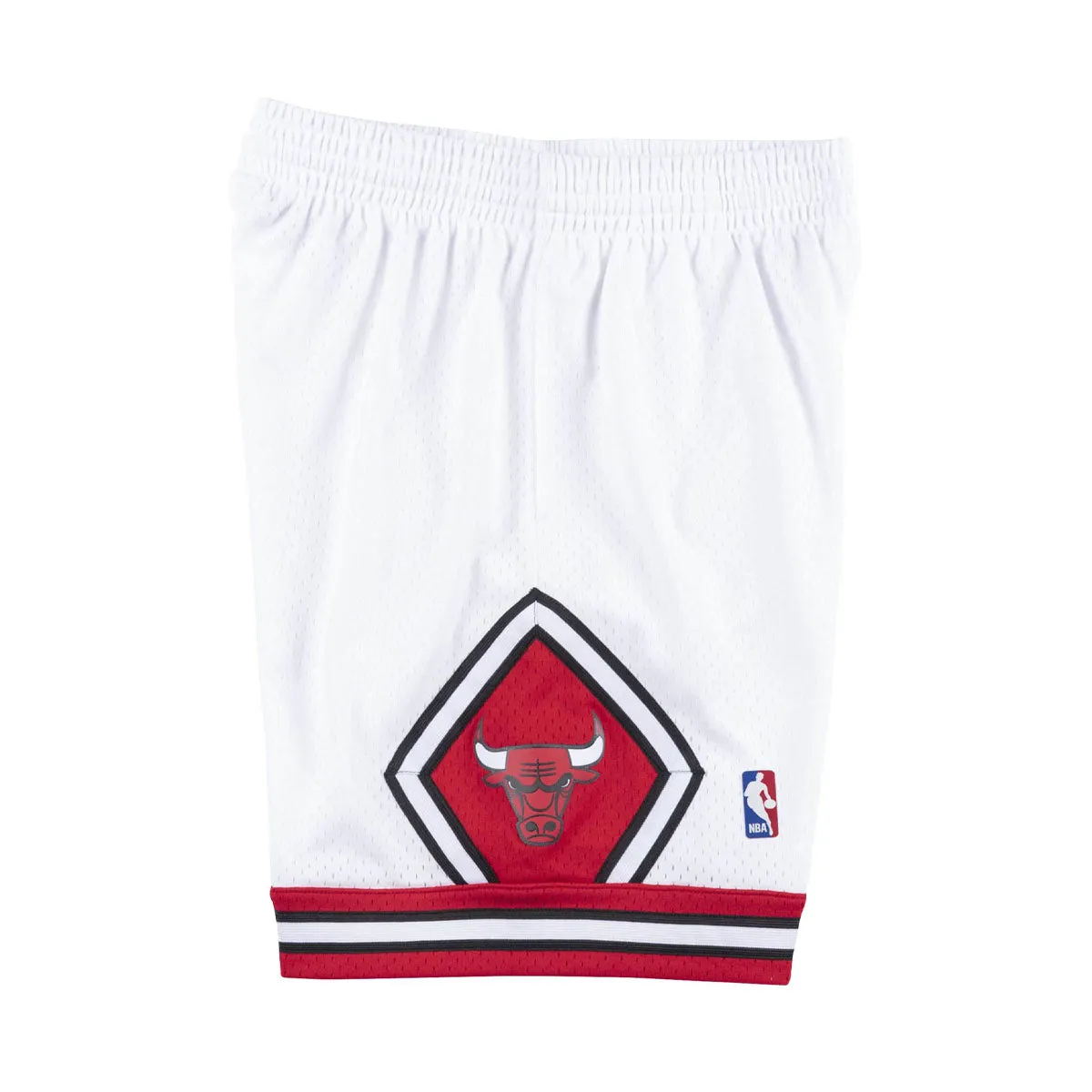 Mitchell & Ness Mens NBA Chicago Bulls Swingman Shorts SMSHCP18151-CBUWHIT97 White