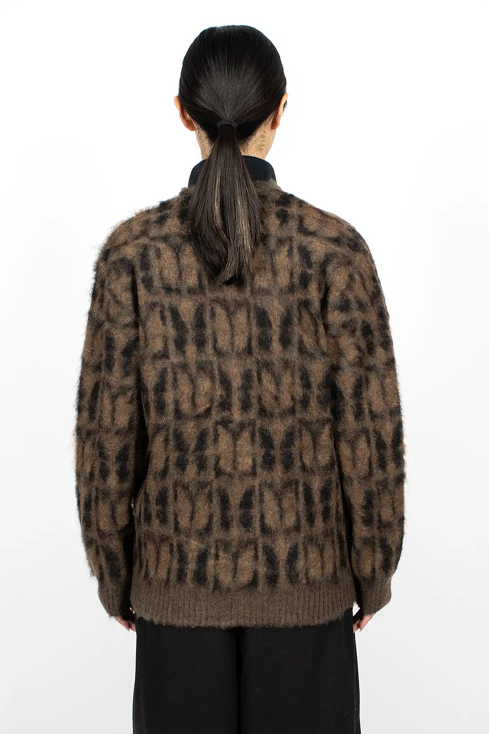 Mohair Cardigan Papillon Print