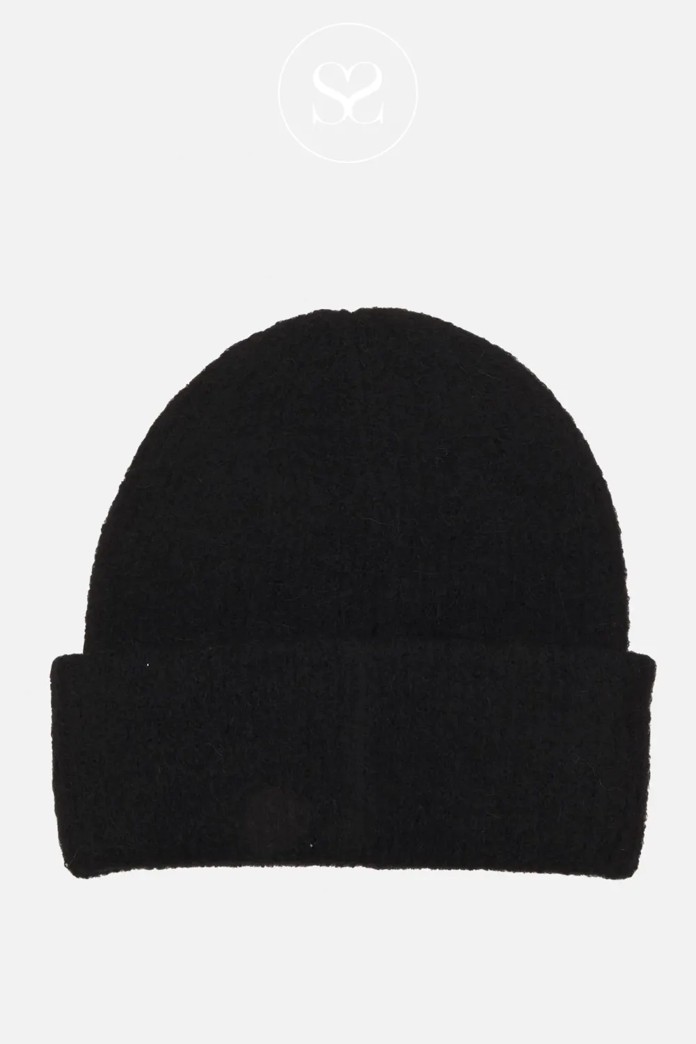 MOSS COPENHAGEN HOPE BLACK BEANIE HAT