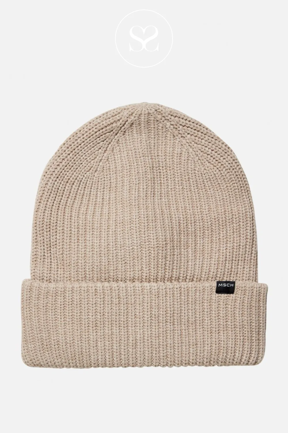 MOSS COPENHAGEN - RACHELLE TAUPE BEANIE HAT