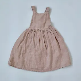 Nellie Quats Pink Linen Dress: 3-4 Years