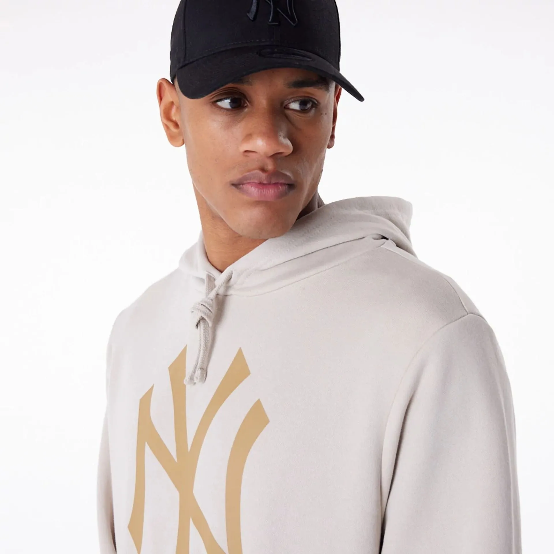 New York Yankees MLB Regular Light Beige Pullover Hoodie