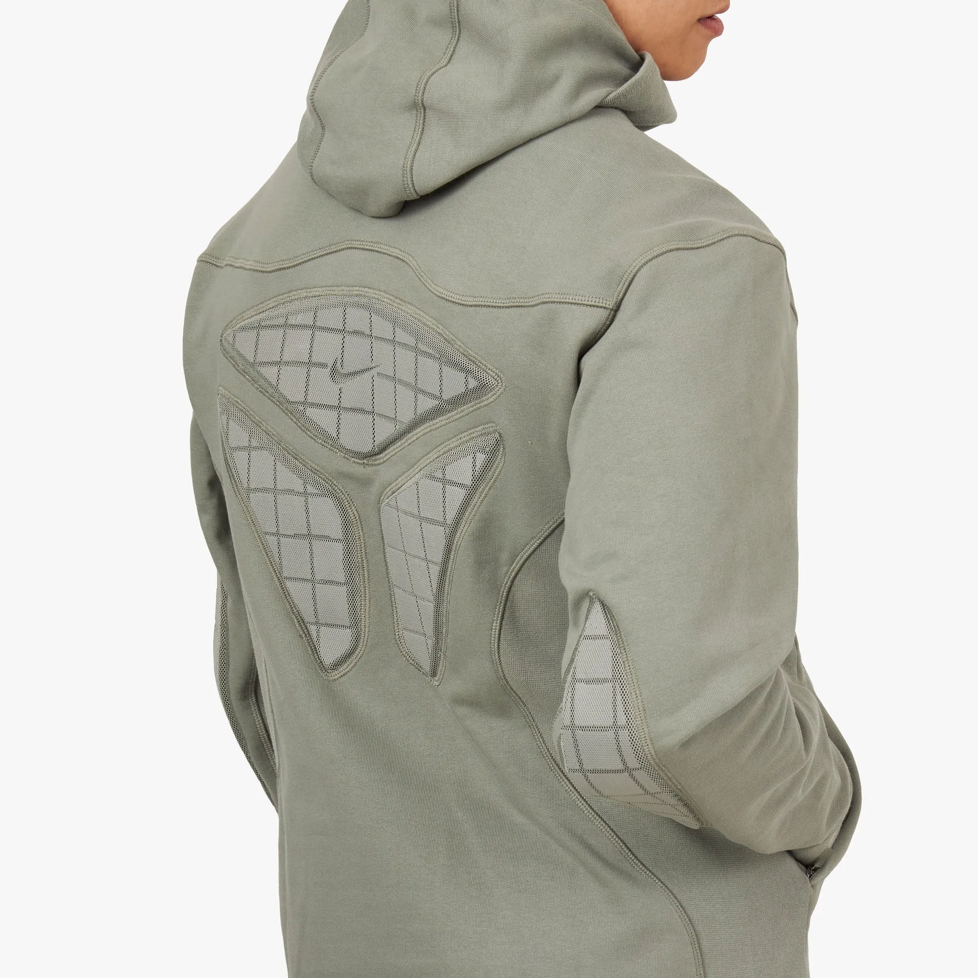 Nike ISPA Pullover Hoodie Dark Stucco / Dark Stucco - Opti Yellow