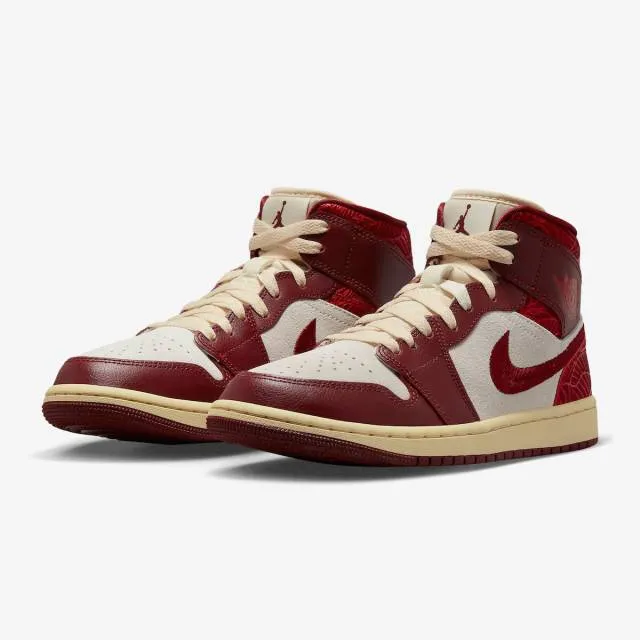 Nike Women's Air Jordan 1 Mid SE (Lift Up/ Team Red/ Uni...