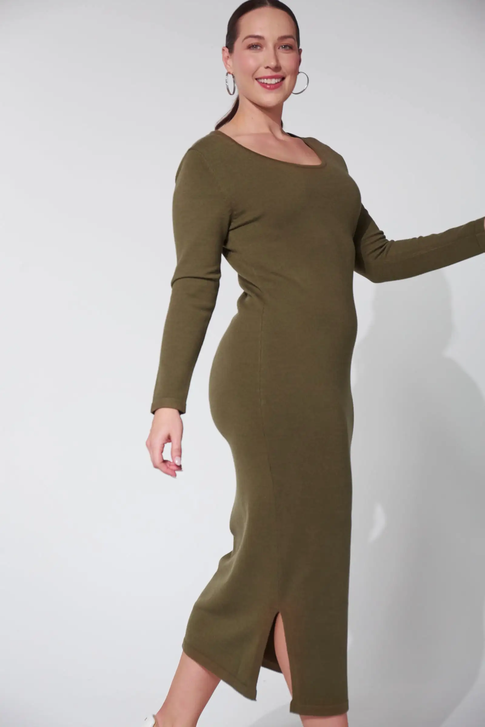 Nikolai Knit Dress - Fern Green