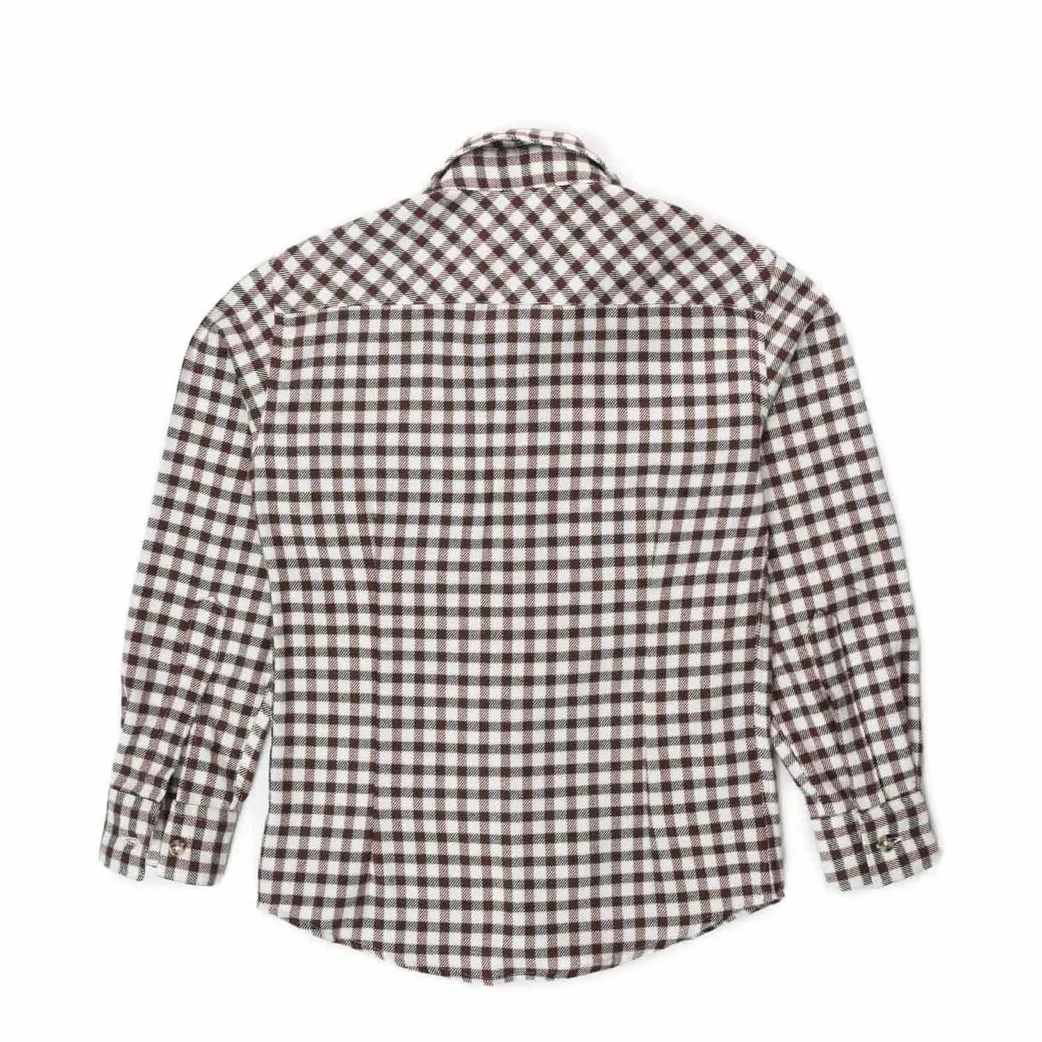 Nupkeet Brown Vichy Genny Shirt For Boys