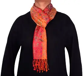 Paisley Wool Silk Unisex Men's Women's Neck Scarf Gift Muffler (64 x 13 inches)