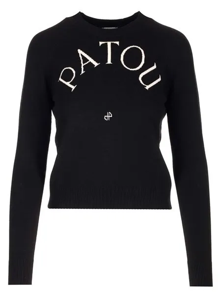 PATOU  |Crew Neck Casual Style Wool Long Sleeves Logo