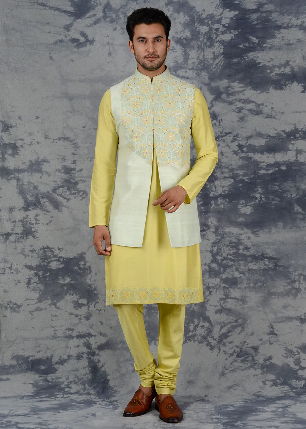 Pistachio Bandhgala Jacket | Siddhesh Chauhan