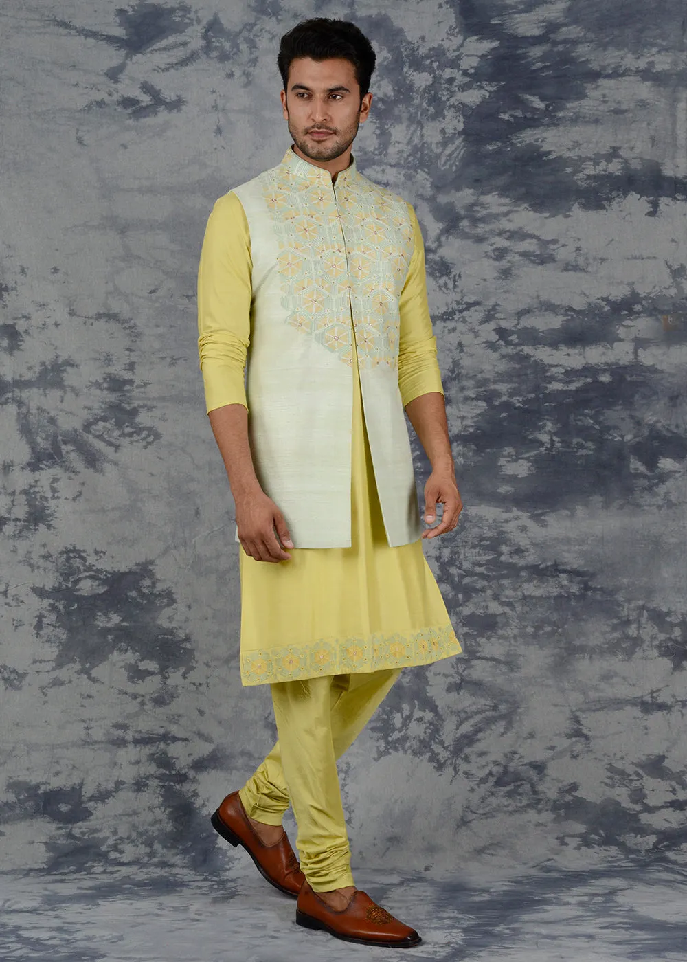 Pistachio Bandhgala Jacket | Siddhesh Chauhan