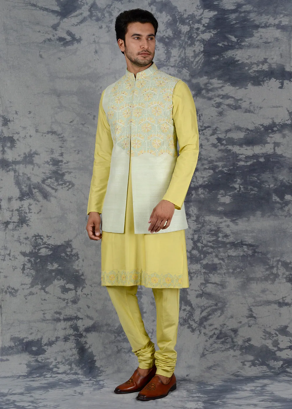 Pistachio Bandhgala Jacket | Siddhesh Chauhan