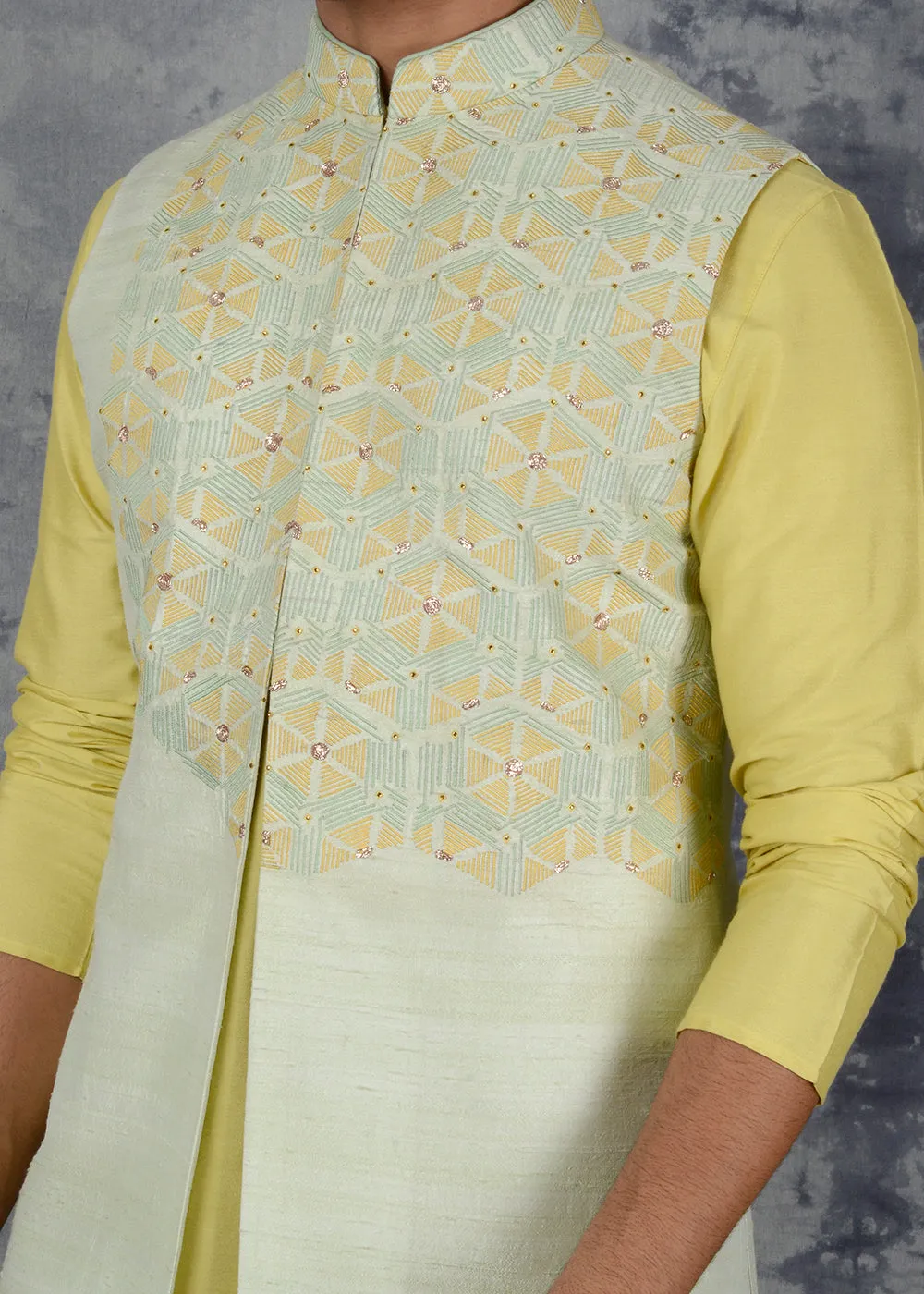 Pistachio Bandhgala Jacket | Siddhesh Chauhan