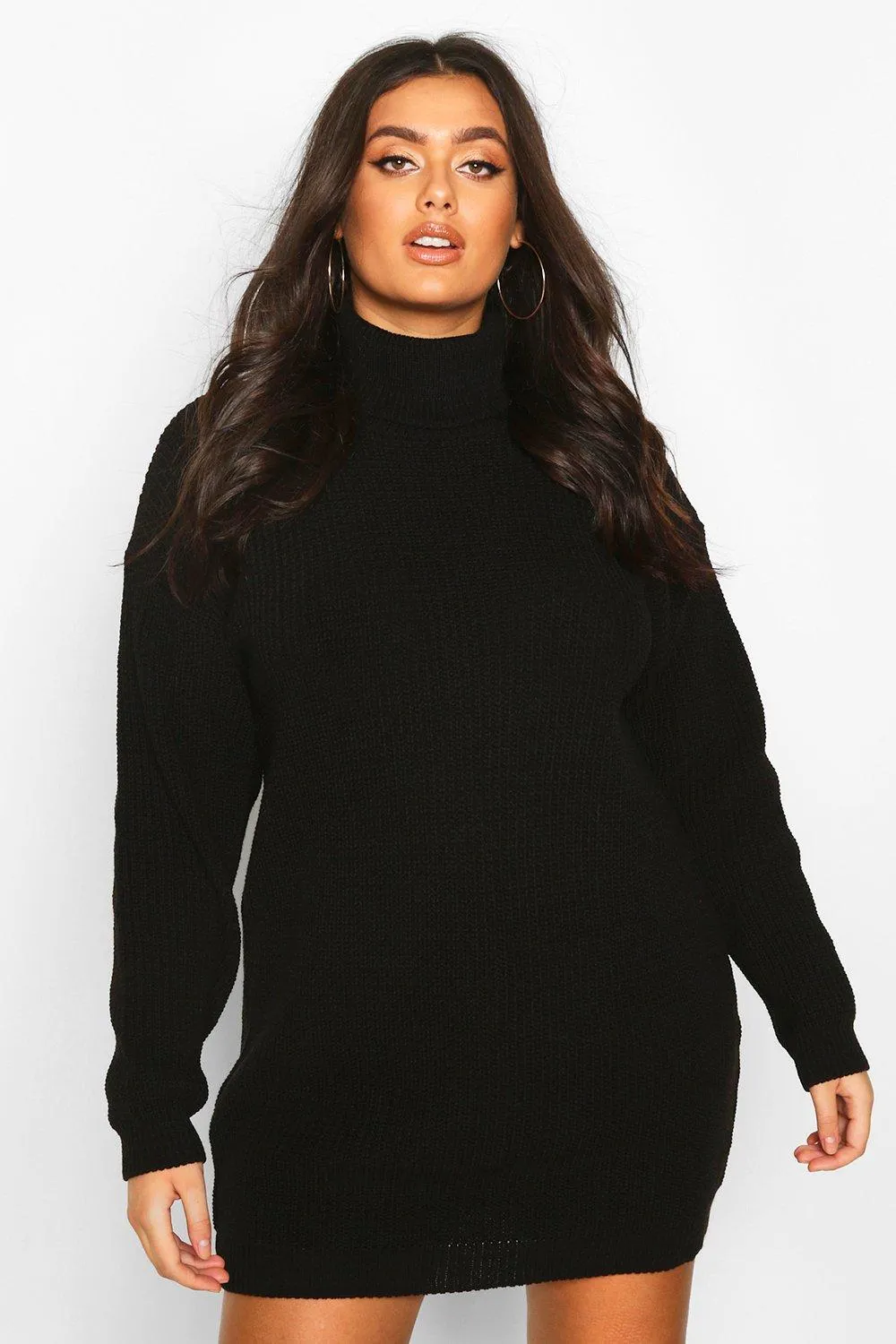 Plus Turtleneck Sweater Dress