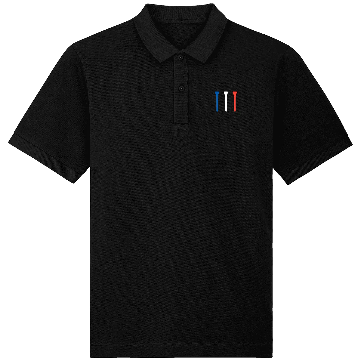 Polo en coton Bio brodé TEES BLEU BLANC ROUGE