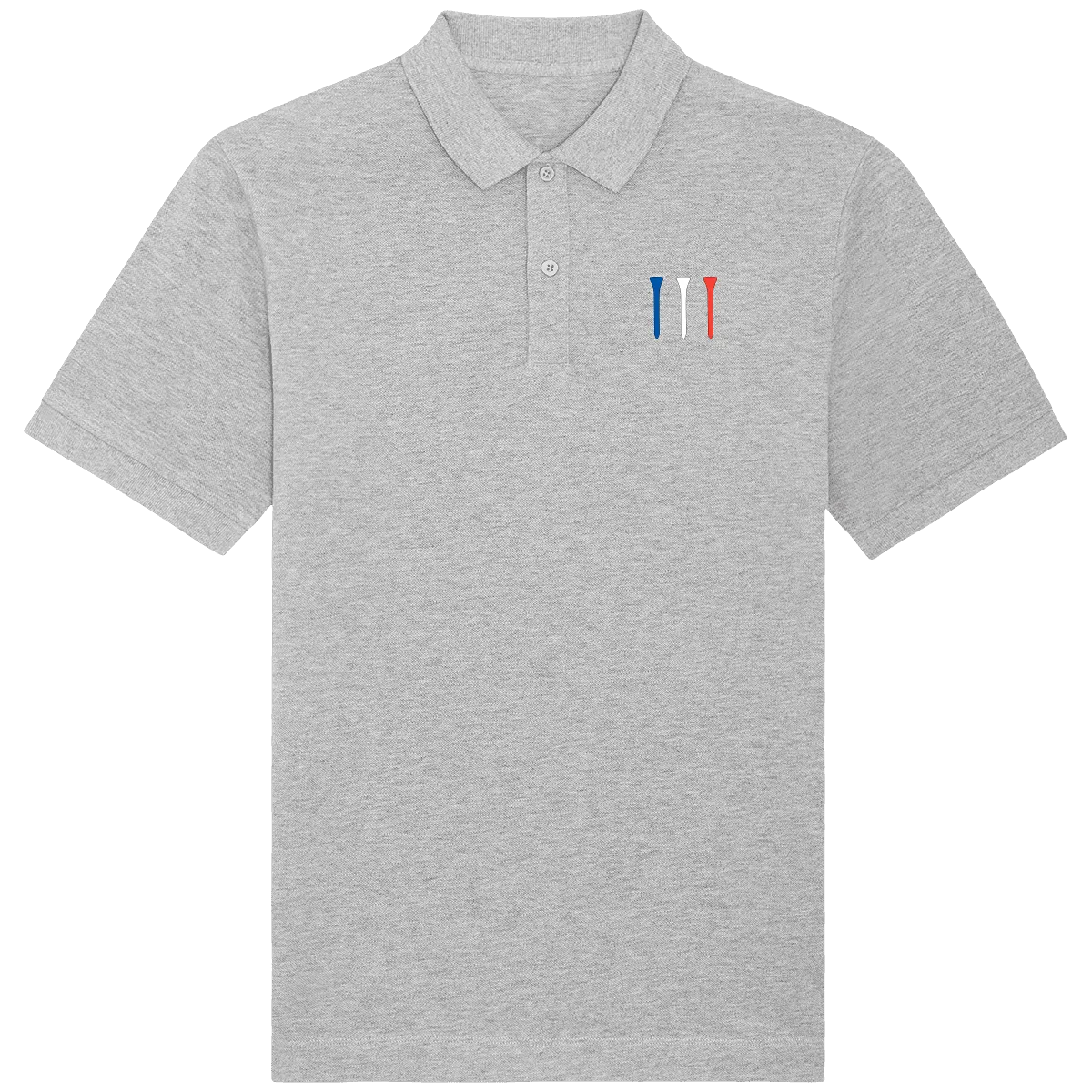 Polo en coton Bio brodé TEES BLEU BLANC ROUGE